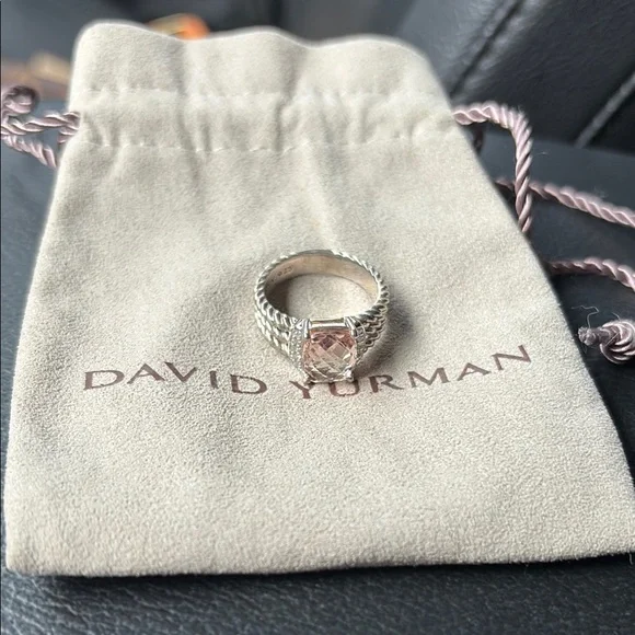 David Yurman Petite Morganite Wheaton Ring - Picture 1 of 6